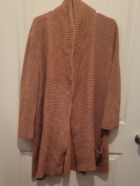 Womens Chaps Tan Cardigan